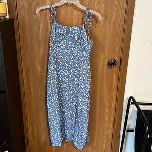 Long blue and white SHEIN dress